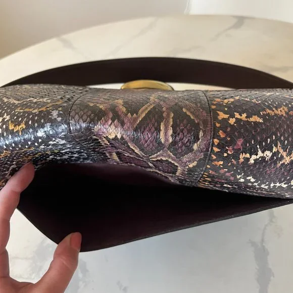 SOLD Coach 1941 Large Tabby Exotic Snakeskin Shoulder Bag w Leather Crossbody - Picture 8 of 16